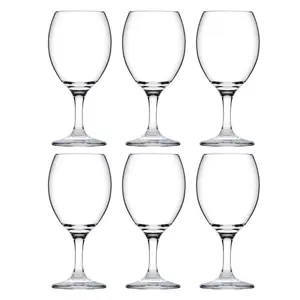 URBNLIVING 18cm Height 385ml Stemmed Beverages Glass Set of 6