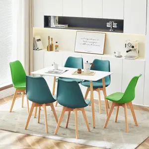 Nero Upholstered Dining Chair (Set of 6) Blue/Dark Green