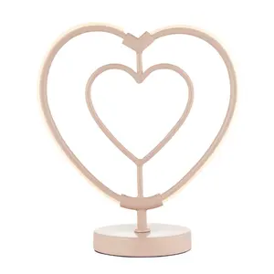 Heart Matt Pink Table lamp