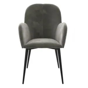 Fitz Dining Chair in Velvet Grey