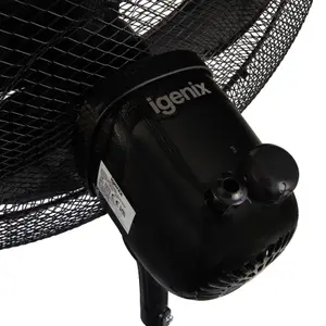 Igenix DF1655BL Pedestal Fan, 16 Inch, 40 W, Oscillating, 3 Speeds, Black