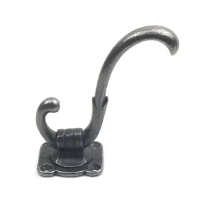 Oakcrafts - Antique Cast Iron Bricknell Coat Hook - Pack of 5 Hooks