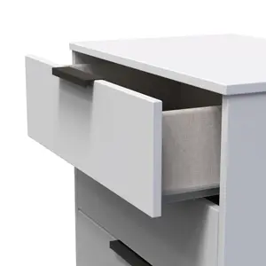 Hong Kong Ready assembled Matt grey 3 Drawer Chest of drawers (H)740mm (W)575mm (D)395mm