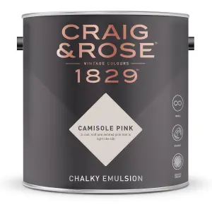 Craig & Rose 1829 Camisole Pink Chalky Emulsion paint, 2.5L