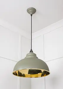 Smooth Brass Harborne Pendant in Tump