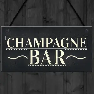 Red Ocean Champagne Bar Hanging Sign Gin Tonic Pub BBQ Party Vintage Chic Friendship Gift