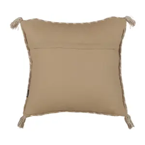 Set of 2 Cushions ERIGERON Jute 45 x 45 cm Solid Beige