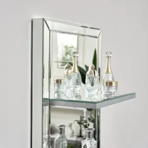 Melody Maison Mirrored Wall Mounted Shelving Unit