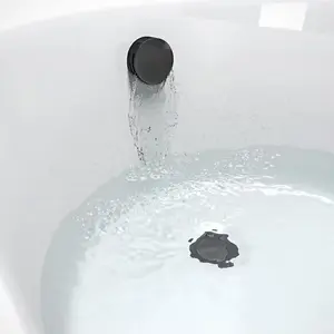 Aquarius FT Overflow Bath Filler and Easy Clean Waste Kit Matt Black