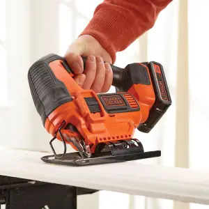 Black+Decker 18V POWERCONNECT Brushed Cordless Jigsaw (Bare Tool) - BDCJS18N-XJ