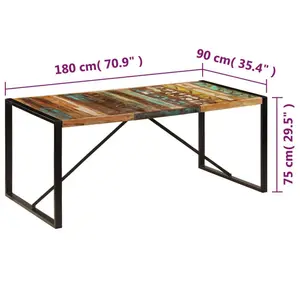 Powell Dining Table 75cm H x 90cm W x 180cm L