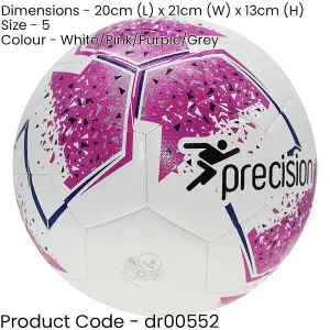 FIFA IMS Official Quality Match Football - Size 5 White/Pink/Purple 3.5mm Foam