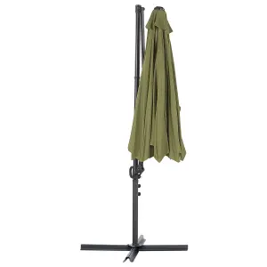 Cantilever Garden Parasol 2.95 m Green SAVONA II