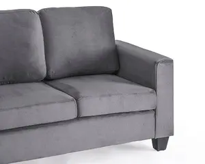 Dakota 2 Seater Grey Velvet Fabric Sofa