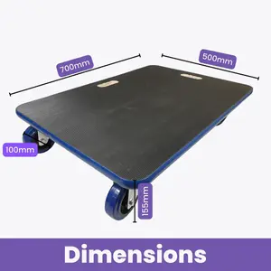 Move-It Large Dolly Heavy-Duty Trolley, 450kg Load Capacity for Moving Warehouse Office Furniture Appliances Equipment