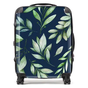 Watercolor Leaves Suitcase - Large