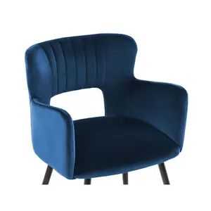 Kirssy Upholstered Dining Chair Navy Blue