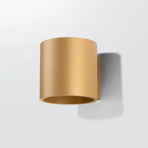 Orbis Steel Gold 1 Lights Minimalistic Wall Light