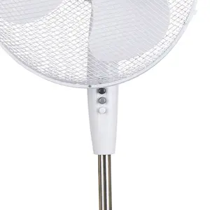 White 16" Pedestal fan