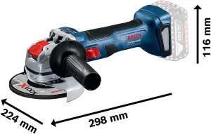 Bosch GWX 18V-7 X-LOCK 18v 115mm Brushless Angle Grinder Bare + LBOXX 06019H9104