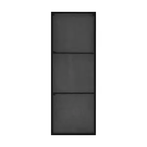 Alcantera Rectangle Metal Frame Wall Mirror Simple and Elegant Modern Design Black / 140cm H x 50cm W