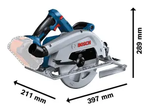 Bosch GKS 18V-68 C Bi-Turbo Brushless Circular Saw + LBOXX + 1x 5.5Ah Battery