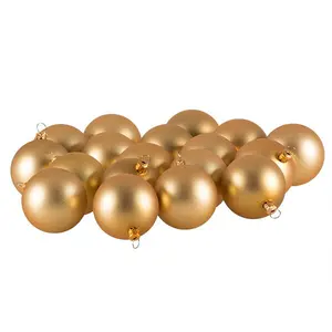 Luxury Shatterproof Ball Bauble Set (Set of 18) Pale Gold Satin