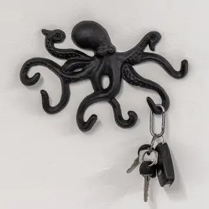 Woodside Cast Iron Wall Mounted Octopus Hooks