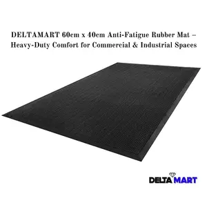 Durable 60cm x 40cm Anti Fatigue Rubber Mat  Heavy Duty Comfort for Commercial & Industrial Spaces