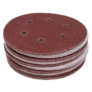 150mm Mixed Grit Hook And Loop Sanding Abrasive Discs Mixed Grit 150 Pack