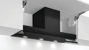 Bosch Series 6 DBB97AM60B Metal & plastic Integrated Cooker hood (W)89.7cm - Black