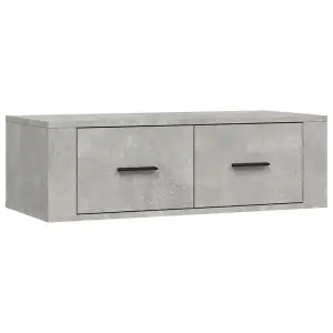 Berkfield Hanging TV Cabinet Concrete Grey 80x36x25 cm Engineered Wood