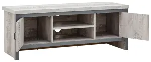 GFW Boston 2 Door TV Unit Grey