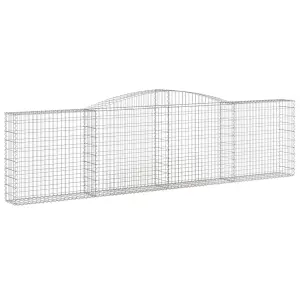 Berkfield Arched Gabion Baskets 8 pcs 400x30x100/120 cm Galvanised Iron