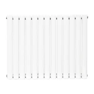 Right Radiators 600x767mm Horizontal Single Oval Column Designer Radiator White