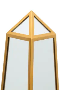 MirrorOutlet The Obelisk Gold Metal Edged Mirrored Ornament 100CM X 20CM X 20CM