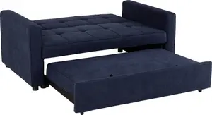 Astoria Sofa Bed in Navy Blue Fabric Contemporary and minimalist