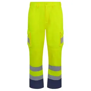 PRORTX Mens Hi-Vis Cargo Trousers