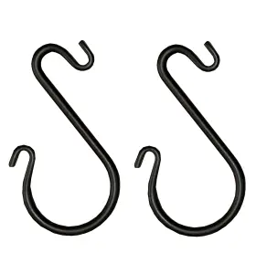 Steel S Hooks for Bird Feeders and Hanging Baskets (Set of 2)