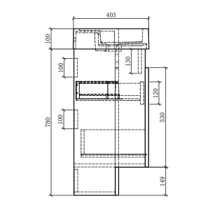 Solstice Concrete Right Hand Bathroom Vanity Basin & WC Unit Combination (W)900mm (H)890mm