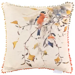 Mayflower Floral Loop Edge Cushion Throw Cushion