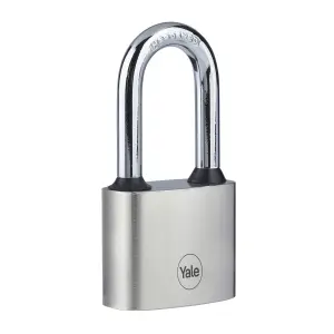 Yale Medium duty Block Iron Disc Long shackle Padlock (W)40mm