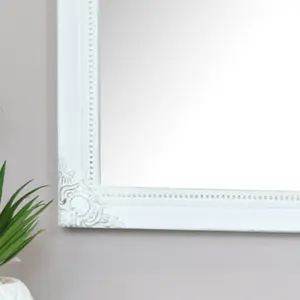 Melody Maison Antique White Wall Mirror 36cm x 55cm