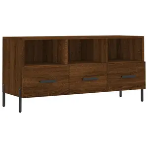 Berkfield TV Cabinet Brown Oak 102x36x50 cm Engineered Wood