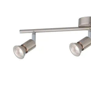 Rochdale Brushed Steel 3-Bar Ceiling Spotlight