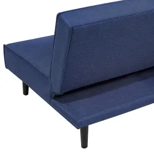 Beliani Retro Sofa Bed VISBY Navy Blue