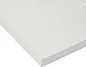 White Gloss Fully Edged Furniture Panel, (l)1.2m (w)200mm (t)18mm