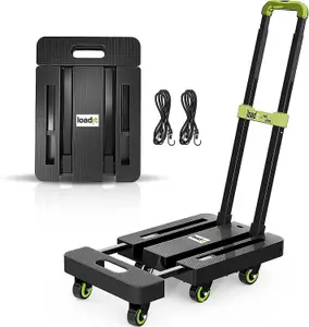 LoadiT Extendable Platform Trolley 225kg Capacity Telescopic Handlebar Sack Barrows Heavy Load Moving