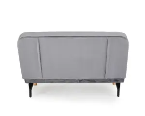 Keller Grey Velvet Double Futon Sofa Bed