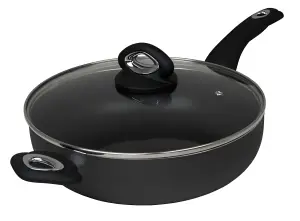 28cm Non-Stick Deep Saute Pan & Glass Lid